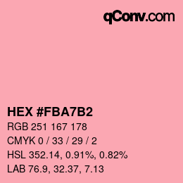 Color code: HEX #FBA7B2 | qconv.com
