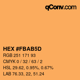 カラーコード: HEX #FBAB5D | qconv.com