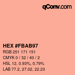 Color code: HEX #FBAB97 | qconv.com