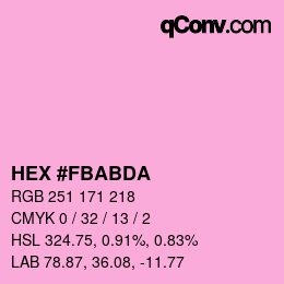カラーコード: HEX #FBABDA | qconv.com