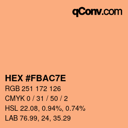 Color code: HEX #FBAC7E | qconv.com