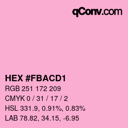 Color code: HEX #FBACD1 | qconv.com