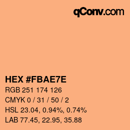 Color code: HEX #FBAE7E | qconv.com