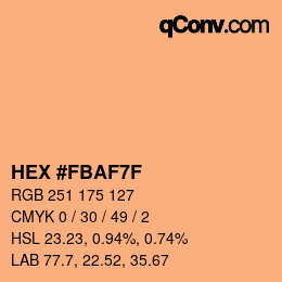 Farbcode: HEX #FBAF7F | qconv.com