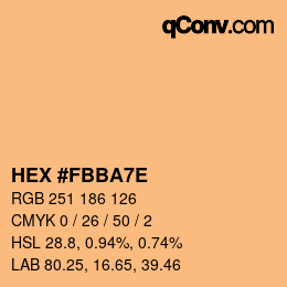 Color code: HEX #FBBA7E | qconv.com