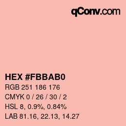 Color code: HEX #FBBAB0 | qconv.com