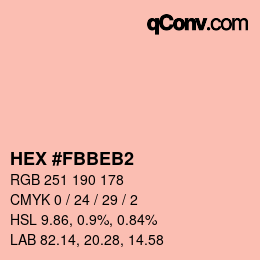Color code: HEX #FBBEB2 | qconv.com
