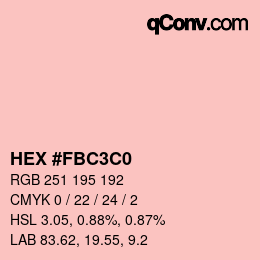 Color code: HEX #FBC3C0 | qconv.com