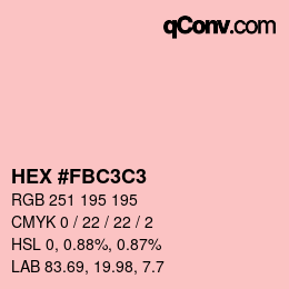 Color code: HEX #FBC3C3 | qconv.com