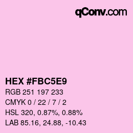Color code: HEX #FBC5E9 | qconv.com
