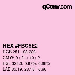 Color code: HEX #FBC6E2 | qconv.com