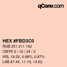 Color code: HEX #FBD3C0 | qconv.com