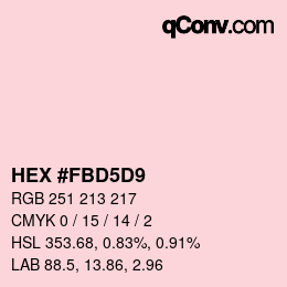 Color code: HEX #FBD5D9 | qconv.com
