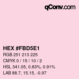 Color code: HEX #FBD5E1 | qconv.com