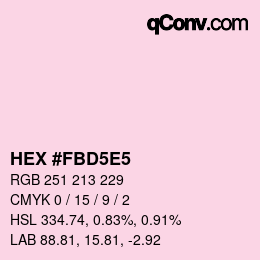 Código de color: HEX #FBD5E5 | qconv.com