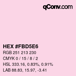 カラーコード: HEX #FBD5E6 | qconv.com