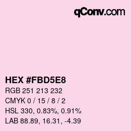 Color code: HEX #FBD5E8 | qconv.com