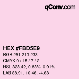 Color code: HEX #FBD5E9 | qconv.com