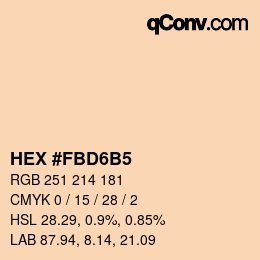 Color code: HEX #FBD6B5 | qconv.com