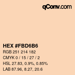 Color code: HEX #FBD6B6 | qconv.com