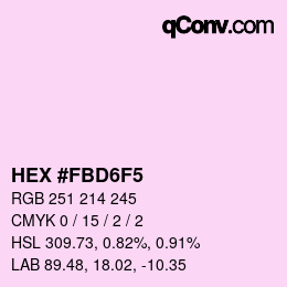 Color code: HEX #FBD6F5 | qconv.com