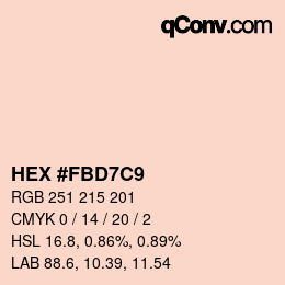 Color code: HEX #FBD7C9 | qconv.com