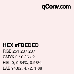 Color code: HEX #FBEDED | qconv.com