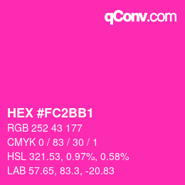 Color code: HEX #FC2BB1 | qconv.com