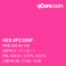 Color code: HEX #FC3B9F | qconv.com