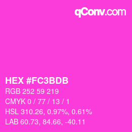 Color code: HEX #FC3BDB | qconv.com