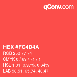 Color code: HEX #FC4D4A | qconv.com