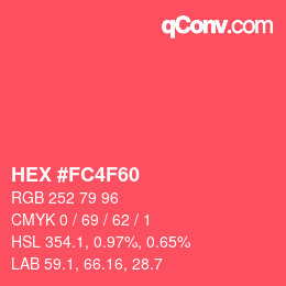 Color code: HEX #FC4F60 | qconv.com