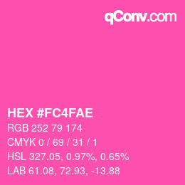 Color code: HEX #FC4FAE | qconv.com