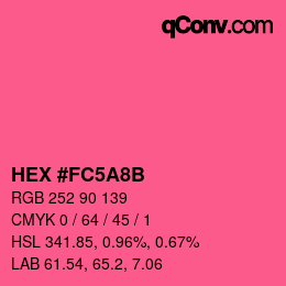 Color code: HEX #FC5A8B | qconv.com