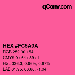 Color code: HEX #FC5A9A | qconv.com