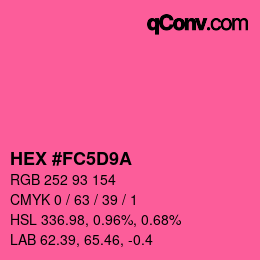 カラーコード: HEX #FC5D9A | qconv.com
