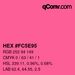 Color code: HEX #FC5E95 | qconv.com