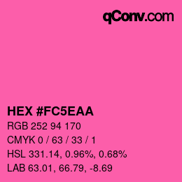 Color code: HEX #FC5EAA | qconv.com