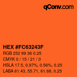 Código de color: HEX #FC63243F | qconv.com
