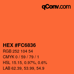 Color code: HEX #FC6836 | qconv.com