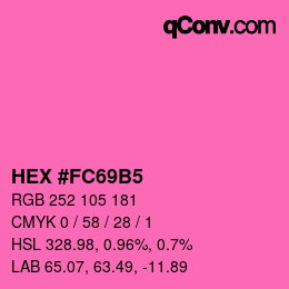 Color code: HEX #FC69B5 | qconv.com