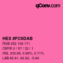 カラーコード: HEX #FC6DAB | qconv.com