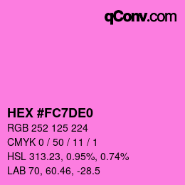 Color code: HEX #FC7DE0 | qconv.com