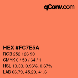 Color code: HEX #FC7E5A | qconv.com