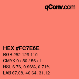 Color code: HEX #FC7E6E | qconv.com