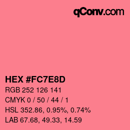 Color code: HEX #FC7E8D | qconv.com