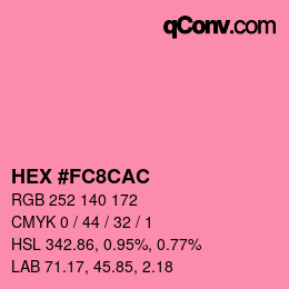 Color code: HEX #FC8CAC | qconv.com