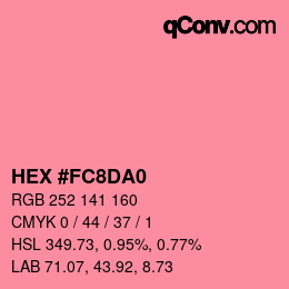 Color code: HEX #FC8DA0 | qconv.com