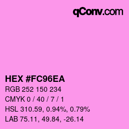 Color code: HEX #FC96EA | qconv.com