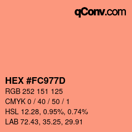 Código de color: HEX #FC977D | qconv.com